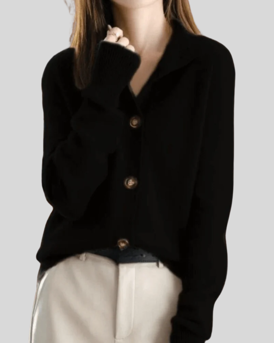 Amelia | Retro-Style Cashmere Cardigan