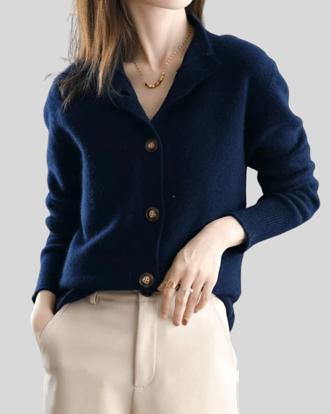 Amelia | Retro-Style Cashmere Cardigan