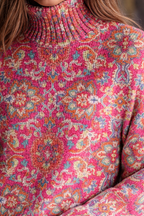 Floral Knit Turtleneck
