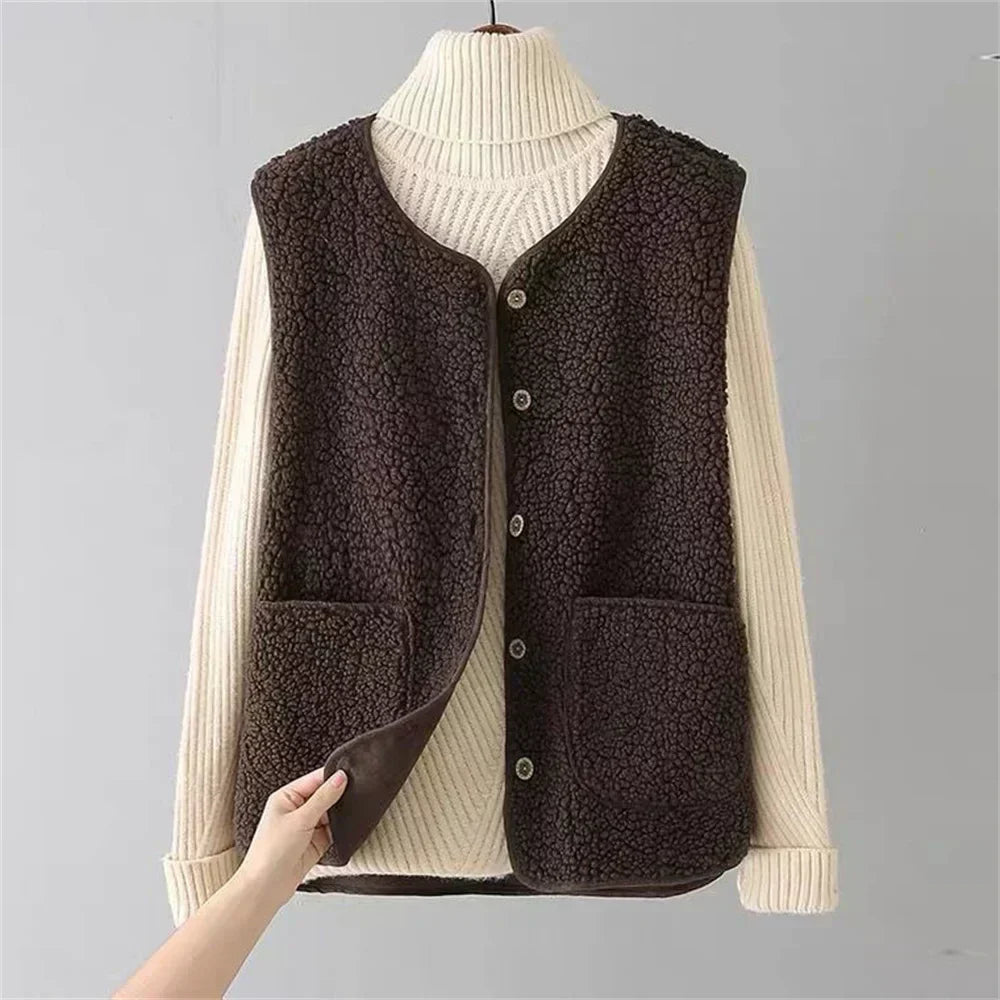Colette - Elegant Fleece Layering Vest